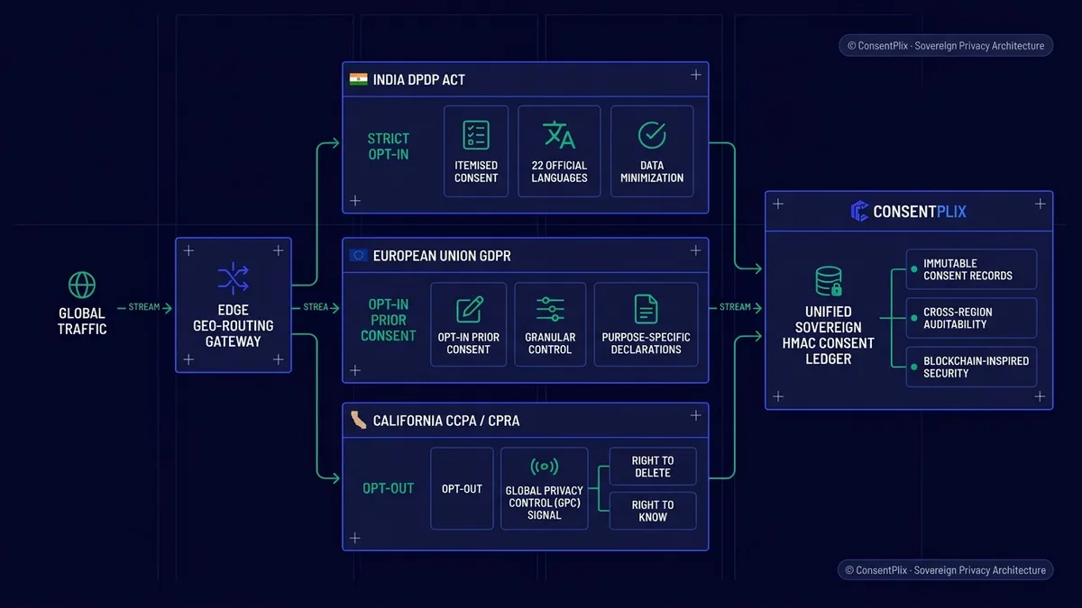 One Consent Banner for DPDP, GDPR and CCPA: Multi-Region Guide